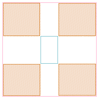 Circle versus rectangle intersects diagram